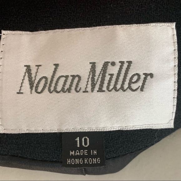 NOLAN MILLER Vintage Evening Jacket Blazer Black Wool Satin Embellished Size 10 - Picture 2 of 14